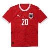 Camiseta de fútbol Austria Konrad Laimer 20 Primera Equipación Euro 2024 - Hombre